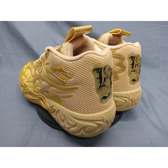 Puma Boys MB.04 Sneakers Golden Child JR Edittion Gold Size 7 NEW NO BOX! - Picture 7 of 11